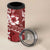 Kia Orana Cook Islands 4 in 1 Can Cooler Tumbler Tiare & Stars - Scarlet