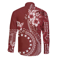 Kia Orana Cook Islands Family Matching Puletasi and Hawaiian Shirt Tiare and Stars - Scarlet LT7 - Polynesian Pride