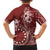 Kia Orana Cook Islands Family Matching Short Sleeve Bodycon Dress and Hawaiian Shirt Tiare and Stars - Scarlet