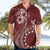 Kia Orana Cook Islands Hawaiian Shirt Tiare and Stars - Scarlet