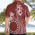 Kia Orana Cook Islands Hawaiian Shirt Tiare and Stars - Scarlet