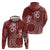 Kia Orana Cook Islands Hoodie Tiare and Stars - Scarlet