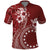 Kia Orana Cook Islands Polo Shirt Tiare and Stars - Scarlet