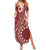 Kia Orana Cook Islands Summer Maxi Dress Tiare and Stars - Scarlet