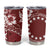 Kia Orana Cook Islands Tumbler Cup Tiare & Stars - Scarlet