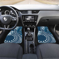 Kia Orana Cook Islands Car Mats Tiare and Stars - Navy Blue