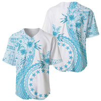 Kia Orana Cook Islands Baseball Jersey Tiare and Stars - Turquoise