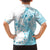 Kia Orana Cook Islands Family Matching Tank Maxi Dress and Hawaiian Shirt Tiare and Stars - Turquoise