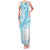 Kia Orana Cook Islands Family Matching Tank Maxi Dress and Hawaiian Shirt Tiare and Stars - Turquoise