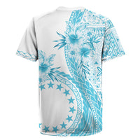 Kia Orana Cook Islands Rugby Jersey Tiare and Stars - Turquoise