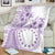 Kia Orana Cook Islands Blanket Tiare and Stars - Lavender