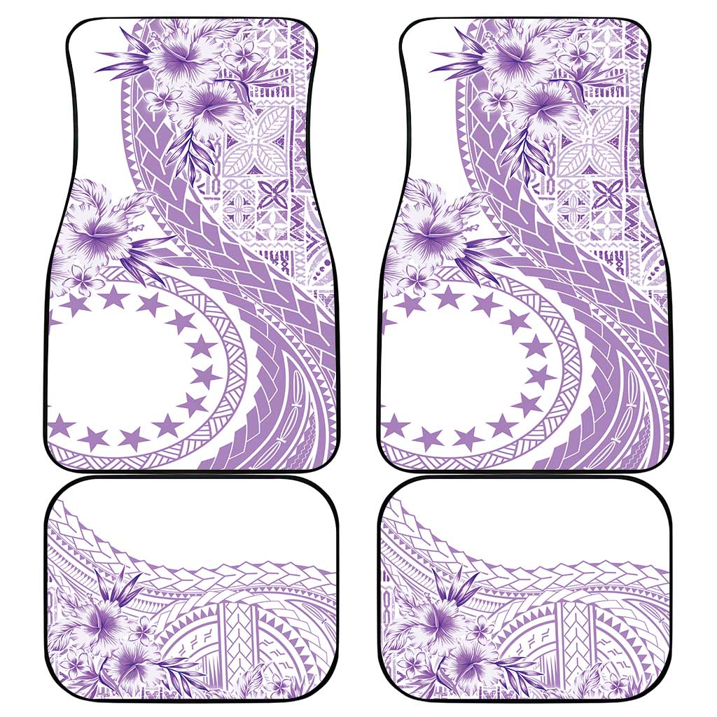 Kia Orana Cook Islands Car Mats Tiare and Stars - Lavender