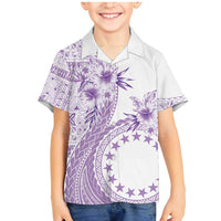 Kia Orana Cook Islands Family Matching Mermaid Dress and Hawaiian Shirt Tiare and Stars - Lavender