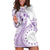 Kia Orana Cook Islands Hoodie Dress Tiare and Stars - Lavender