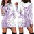 Kia Orana Cook Islands Hoodie Dress Tiare and Stars - Lavender