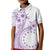 Kia Orana Cook Islands Kid Polo Shirt Tiare and Stars - Lavender