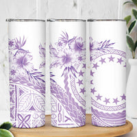 Kia Orana Cook Islands Skinny Tumbler Tiare & Stars - Lavender