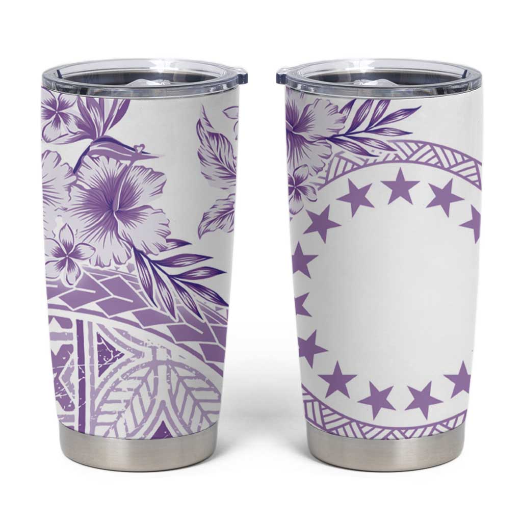 Kia Orana Cook Islands Tumbler Cup Tiare & Stars - Lavender