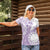 Kia Orana Cook Islands Women Polo Shirt Tiare and Stars - Lavender