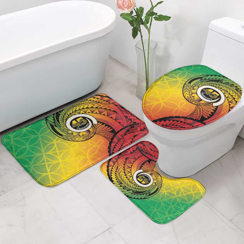 Vanuatu 45th Independence Anniversary Bathroom Set Ni-Van Sandroing - Polynesian Pride