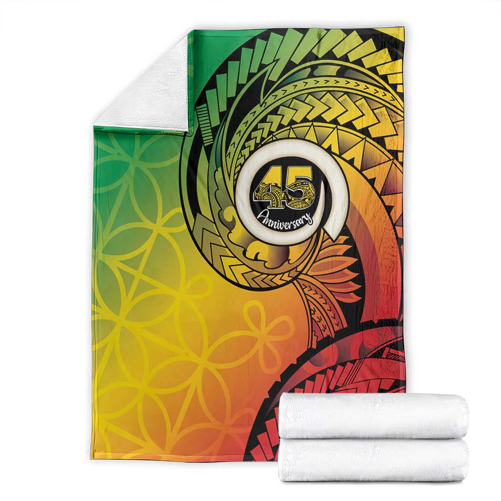 Vanuatu 45th Independence Anniversary Blanket Ni-Van Sandroing LT7 - Polynesian Pride