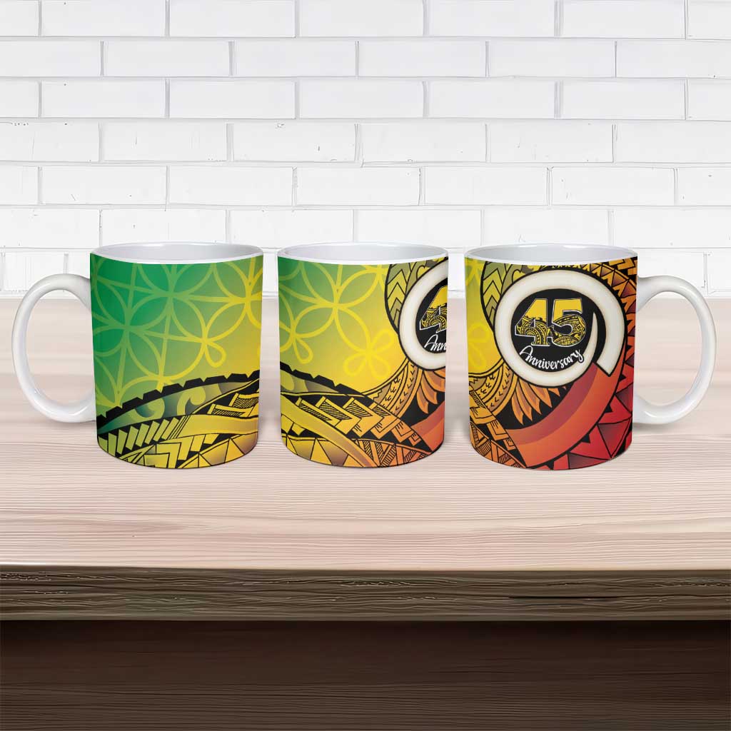 Vanuatu 45th Independence Anniversary Ceramic Mug Ni-Van Sandroing - Polynesian Pride