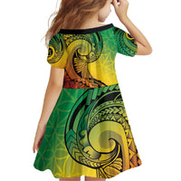 Vanuatu 45th Independence Anniversary Family Matching Off Shoulder Maxi Dress and Hawaiian Shirt Ni-Van Sandroing - Polynesian Pride