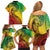 Vanuatu 45th Independence Anniversary Family Matching Off Shoulder Short Dress and Hawaiian Shirt Ni-Van Sandroing - Polynesian Pride