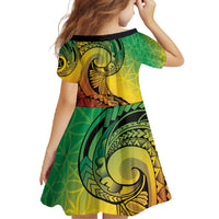 Vanuatu 45th Independence Anniversary Family Matching Summer Maxi Dress and Hawaiian Shirt Ni-Van Sandroing - Polynesian Pride