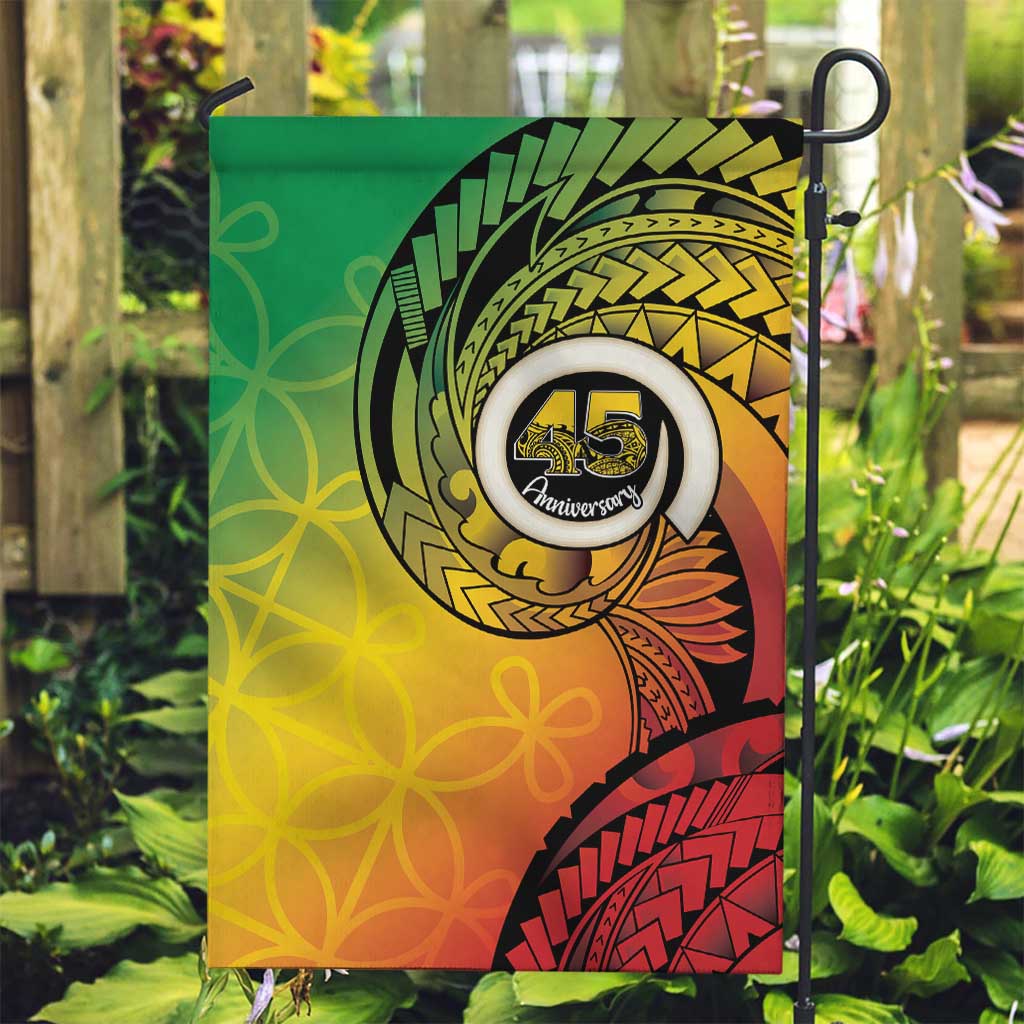 Vanuatu 45th Independence Anniversary Garden Flag Ni-Van Sandroing LT7 Garden Flag Colorful - Polynesian Pride