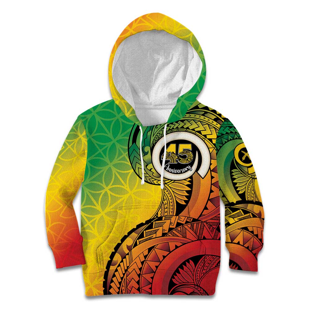 Vanuatu 45th Independence Anniversary Kid Hoodie Ni-Van Sandroing - Polynesian Pride