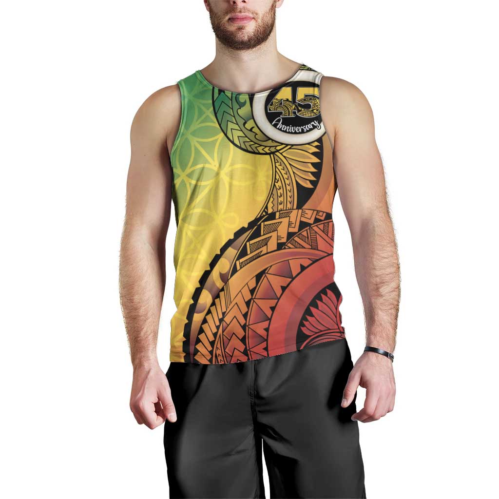 Vanuatu 45th Independence Anniversary Men Tank Top Ni-Van Sandroing LT7 - Polynesian Pride