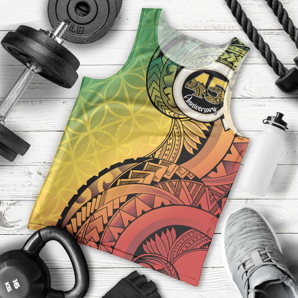 Vanuatu 45th Independence Anniversary Men Tank Top Ni-Van Sandroing LT7 - Polynesian Pride