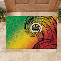 Vanuatu 45th Independence Anniversary Rubber Doormat Ni-Van Sandroing LT7 Colorful - Polynesian Pride