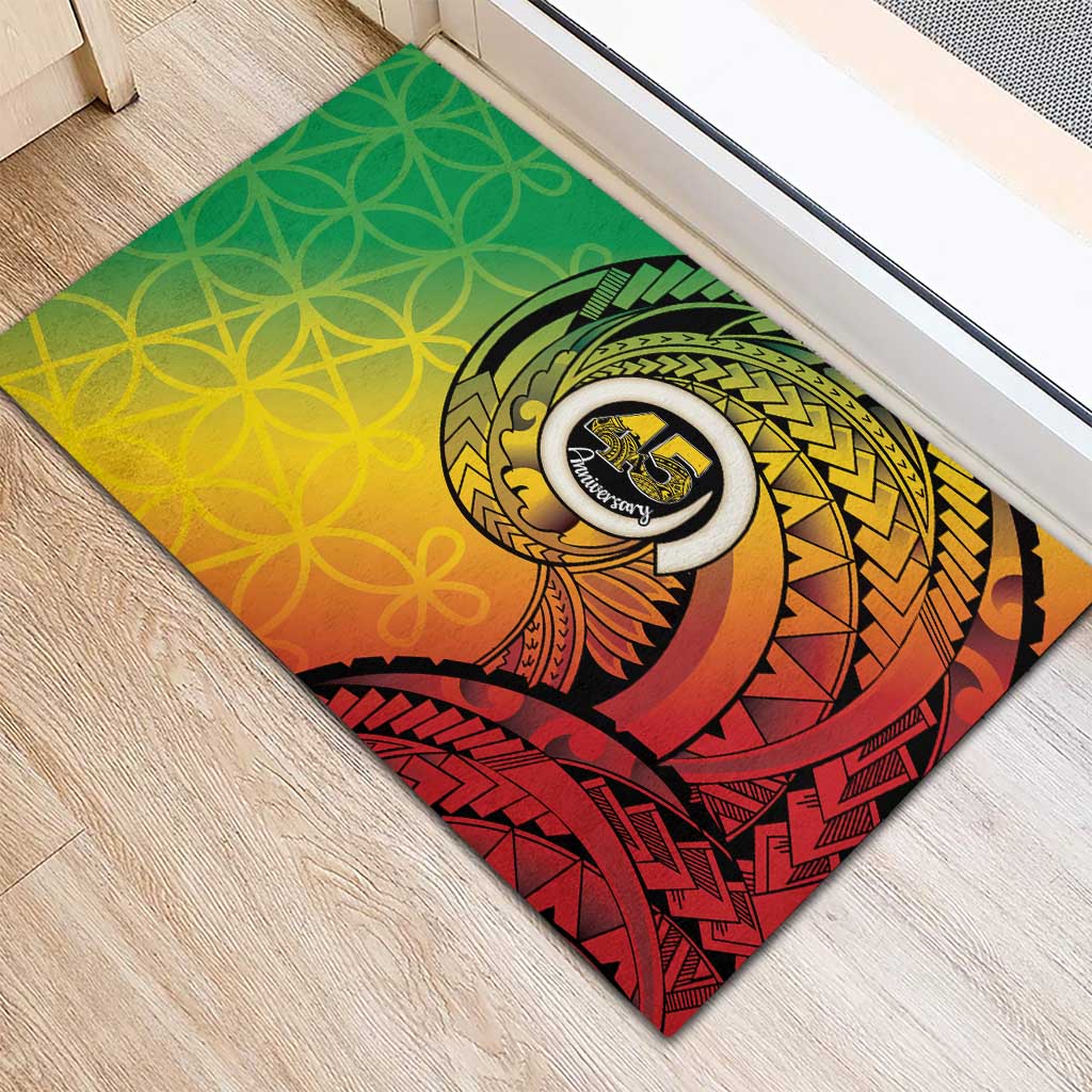 Vanuatu 45th Independence Anniversary Rubber Doormat Ni-Van Sandroing LT7 - Polynesian Pride