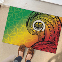 Vanuatu 45th Independence Anniversary Rubber Doormat Ni-Van Sandroing LT7 - Polynesian Pride