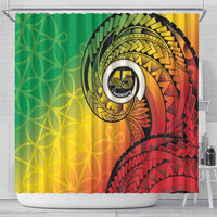 Vanuatu 45th Independence Anniversary Shower Curtain Ni-Van Sandroing LT7 - Polynesian Pride