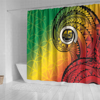 Vanuatu 45th Independence Anniversary Shower Curtain Ni-Van Sandroing LT7 - Polynesian Pride