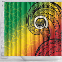 Vanuatu 45th Independence Anniversary Shower Curtain Ni-Van Sandroing LT7 - Polynesian Pride
