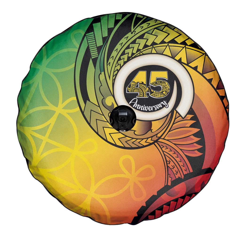 Vanuatu 45th Independence Anniversary Spare Tire Cover Ni-Van Sandroing - Polynesian Pride