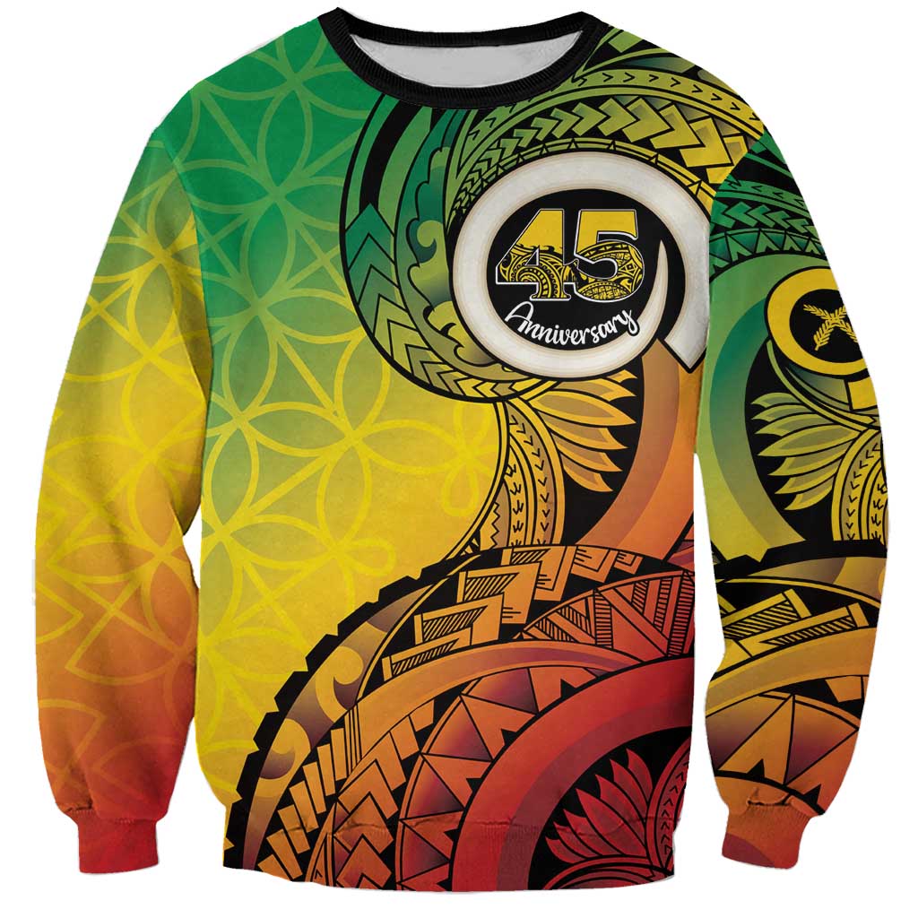 Vanuatu 45th Independence Anniversary Sweatshirt Ni-Van Sandroing LT7 Unisex Colorful - Polynesian Pride