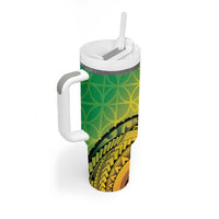 Vanuatu 45th Independence Anniversary Tumbler With Handle Ni-Van Sandroing - Polynesian Pride