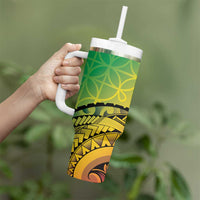 Vanuatu 45th Independence Anniversary Tumbler With Handle Ni-Van Sandroing - Polynesian Pride