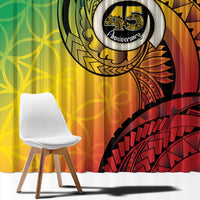 Vanuatu 45th Independence Anniversary Window Curtain Ni-Van Sandroing - Polynesian Pride