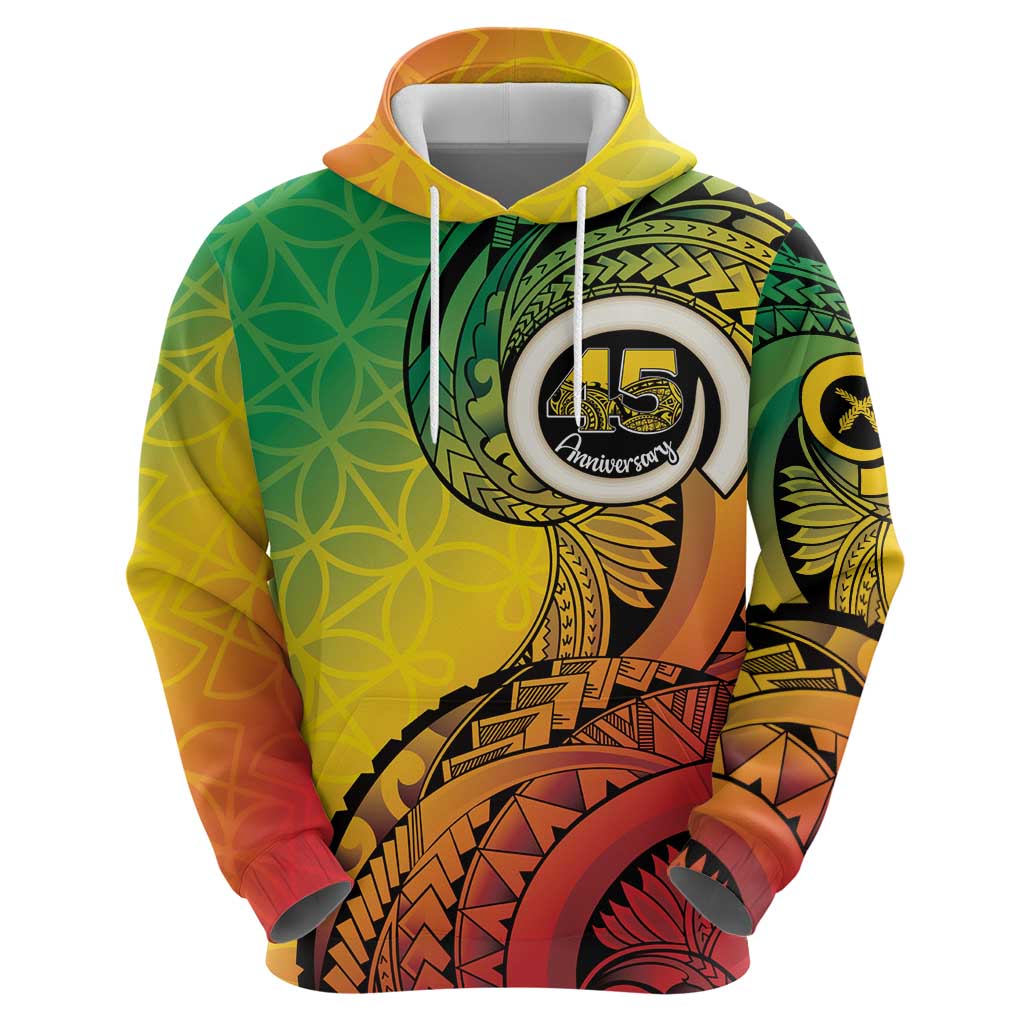 Vanuatu 45th Independence Anniversary Zip Hoodie Ni-Van Sandroing - Polynesian Pride
