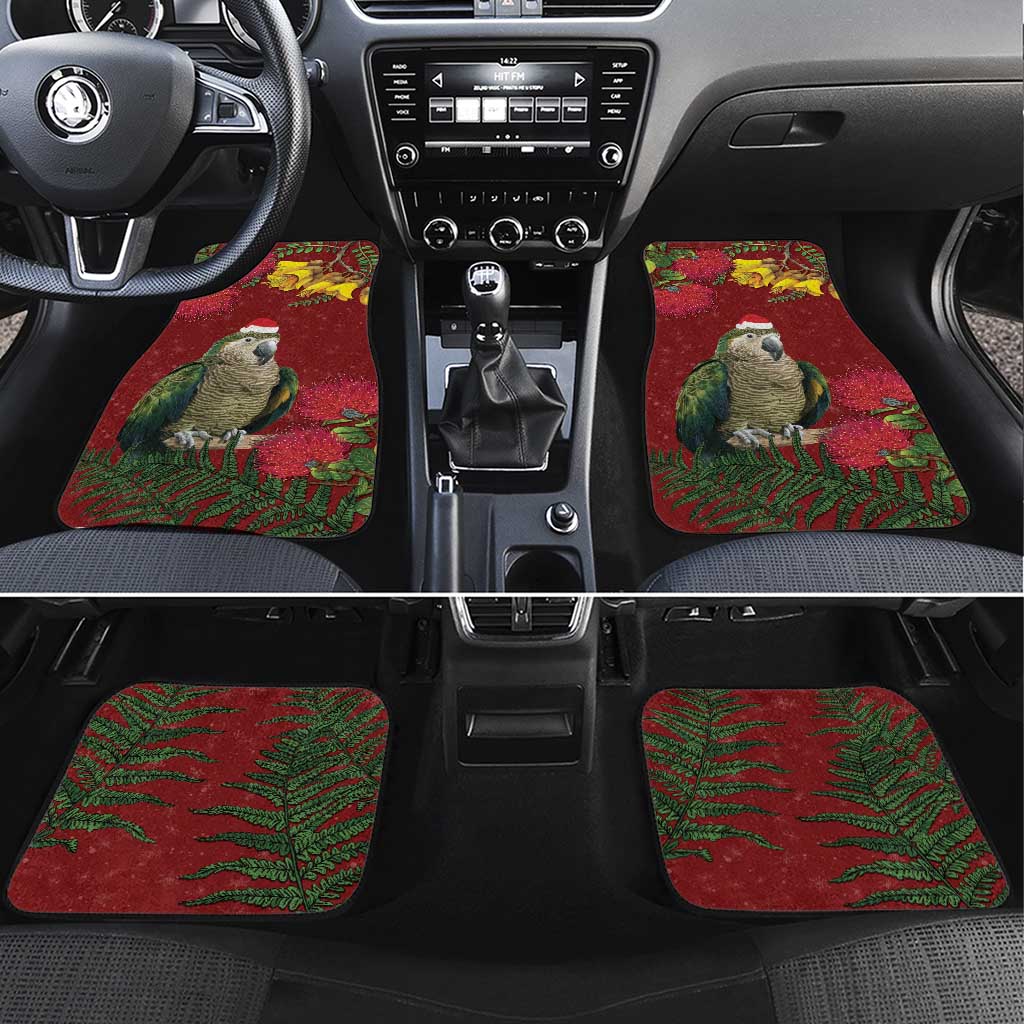 Kakapo Bird New Zealand Car Mats Floral Christmas