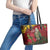 Kakapo Bird New Zealand Leather Tote Bag Floral Christmas