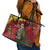 Kakapo Bird New Zealand Leather Tote Bag Floral Christmas