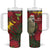 Kakapo Bird New Zealand Tumbler With Handle Floral Christmas