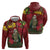 Kakapo Bird New Zealand Zip Hoodie Floral Christmas